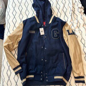 XLarge Guess Blue Gold Varsity Jacket Men’s, Los Angeles